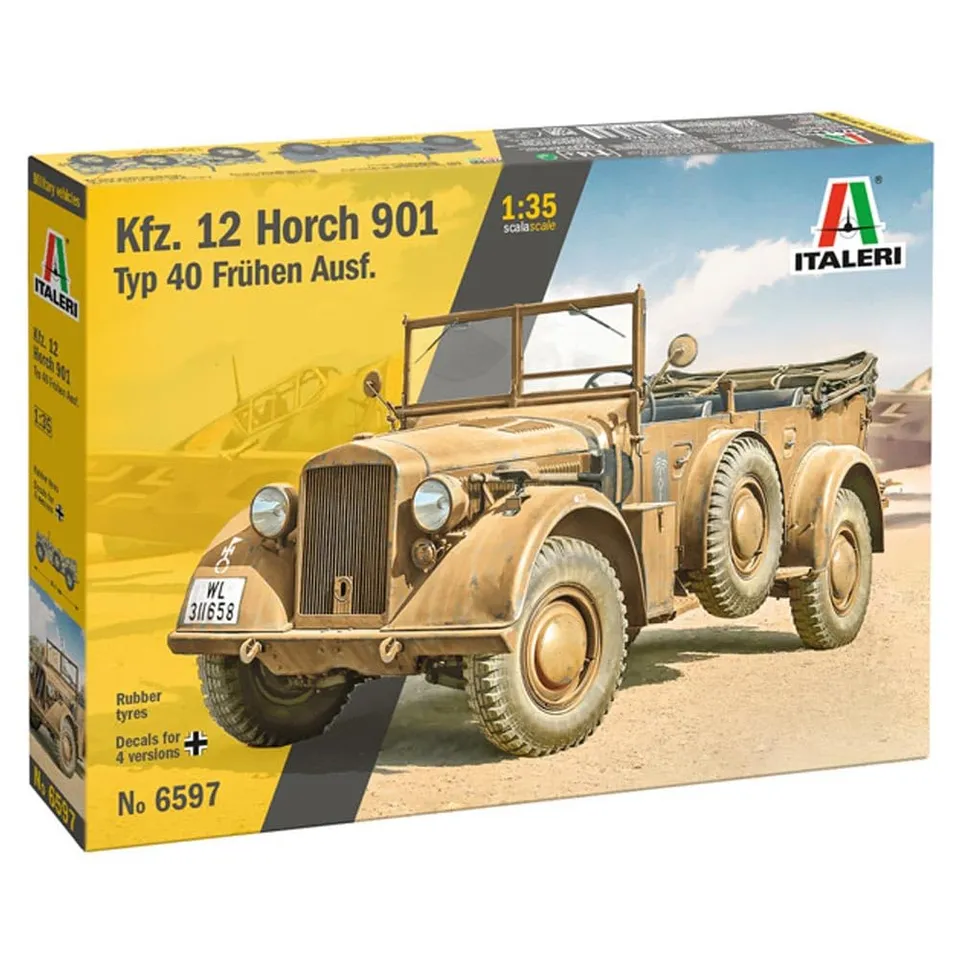 italeri-6597-kfz-12-horch-901-typ-40-fr-hen-ausf-1-35-maquette-v-hicule-militair image 1