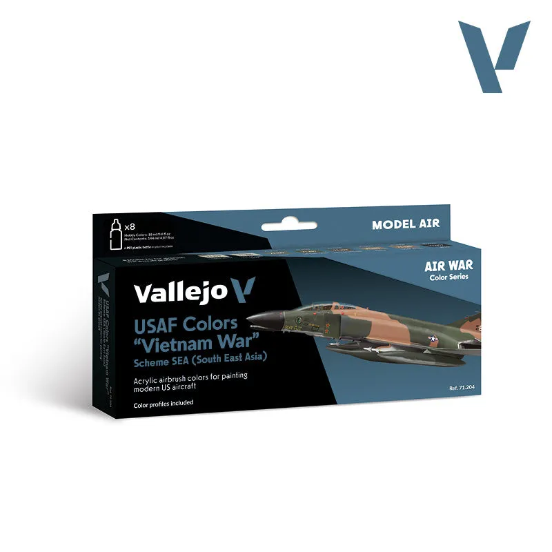 vallejo-model-air-set-8-couleurs-usaf-guerre-du-vietnam-peinture-maquette-avion image 1