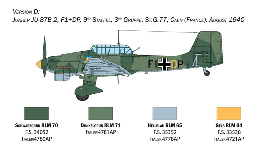 italeri-junkers-ju-87b-stuka-maquette-avion-militaire-monter image 7
