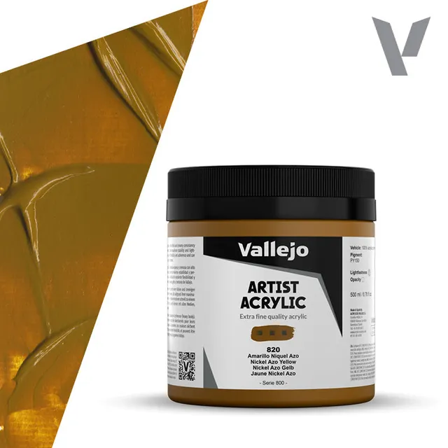 vallejo-acrylique-beaux-arts-jaune-nickel-azo-500-ml image 1