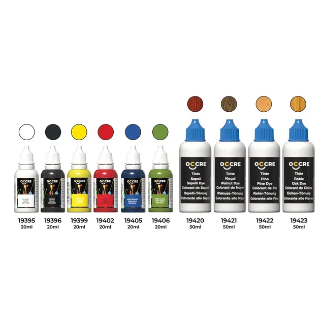 occre-pack-peintures-teintures-bois-6-x-20-ml-4-x-50-ml image 1
