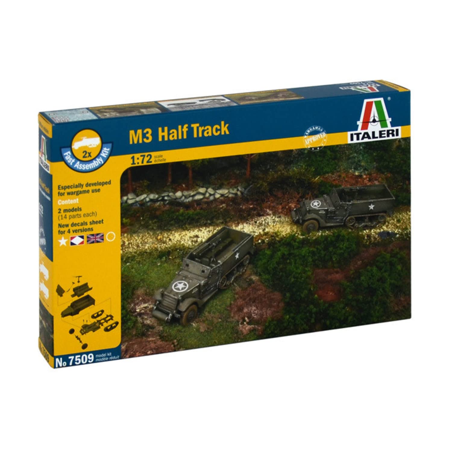 italeri-i7509-halftrack-m3a1-maquette-v-hicule-militaire-1-72-lot-de-2-clipser image 1