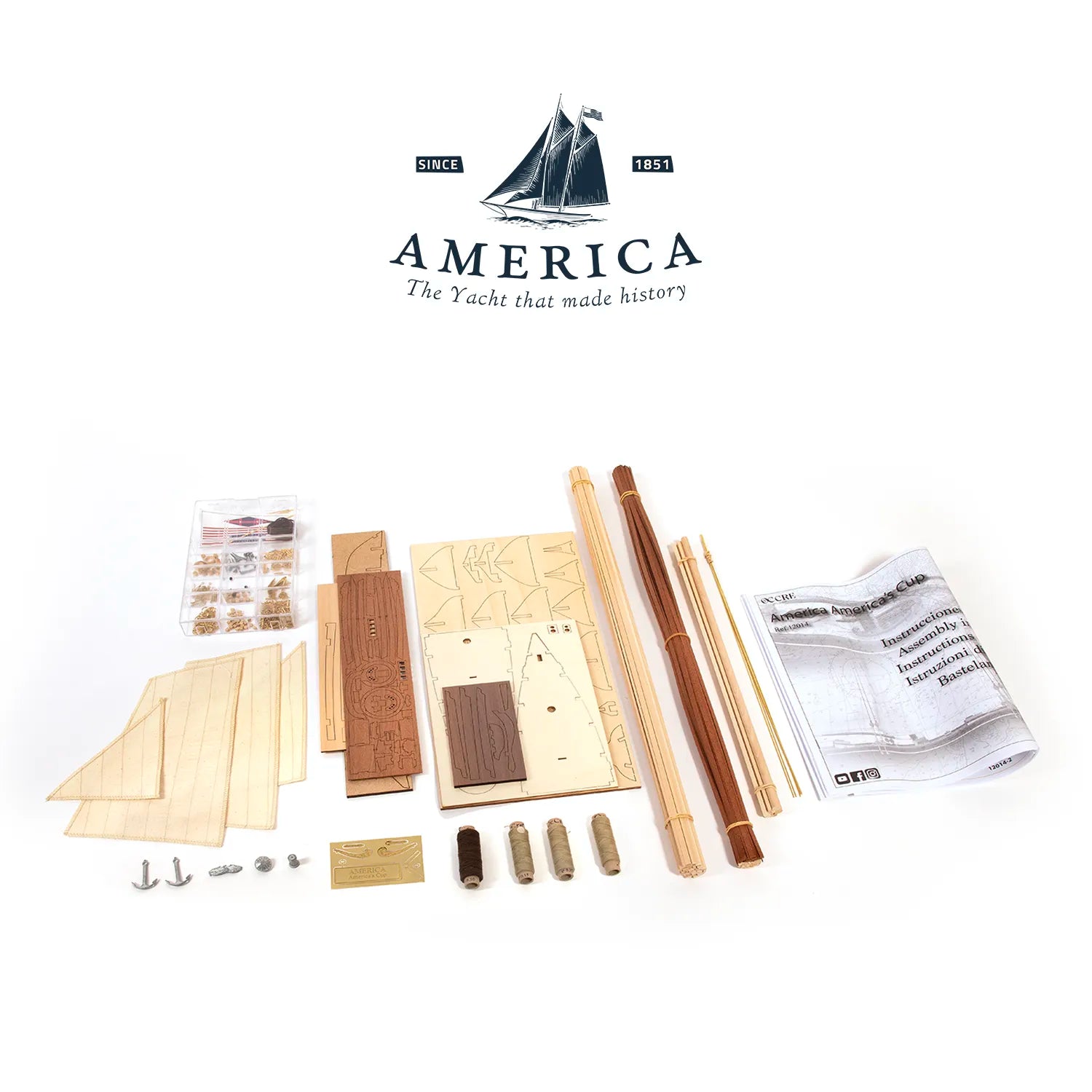 occre-yacht-america-1851-coupe-america-maquette-bateau-bois-1-75 image 5