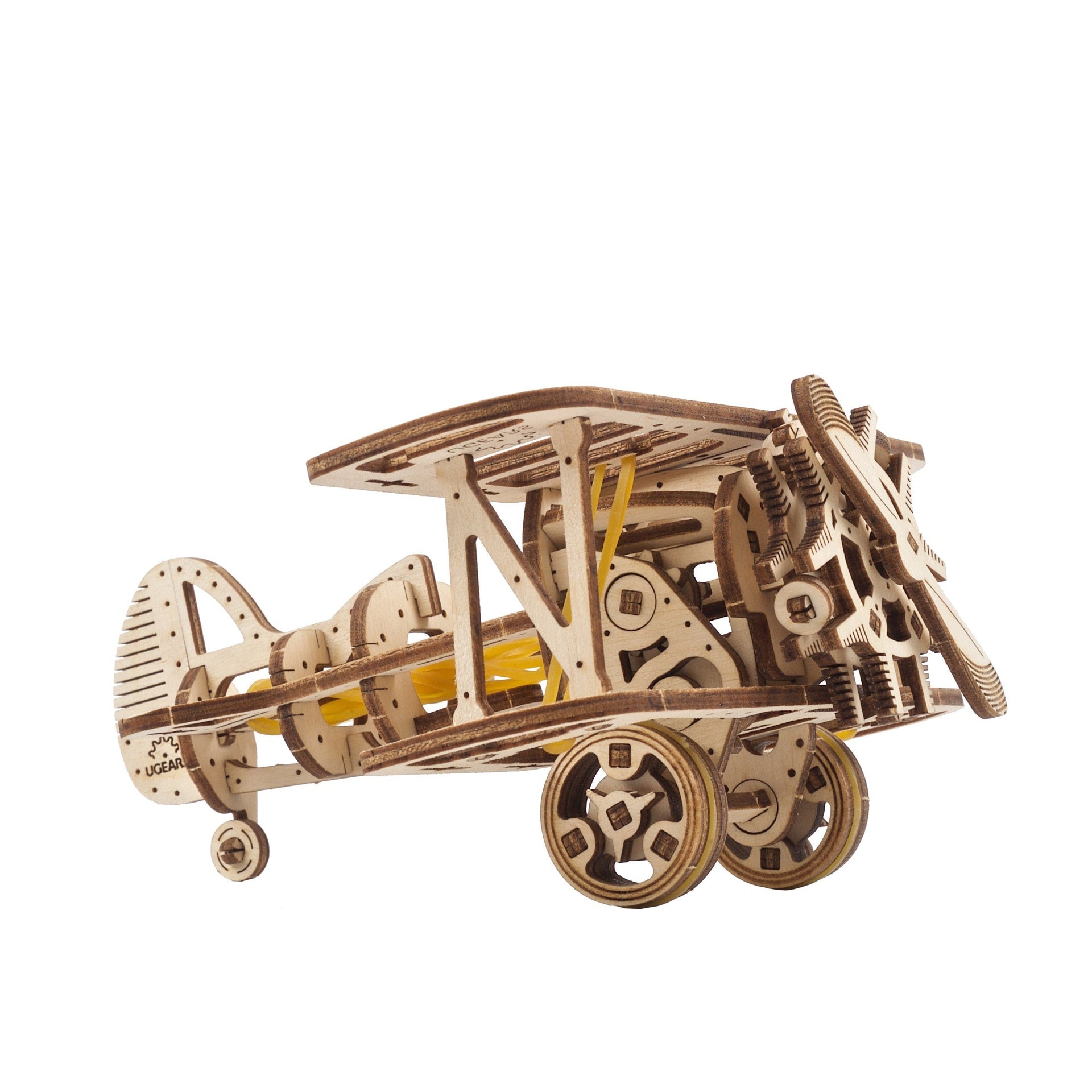 ugears-mini-biplane-maquette-bois-m-canique-u-mini image 2
