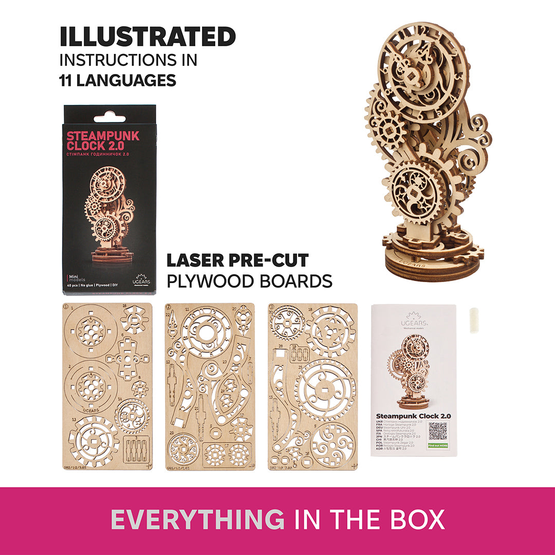 ugears-steampunk-clock-2-0-puzzle-3d-bois-m-canique image 4