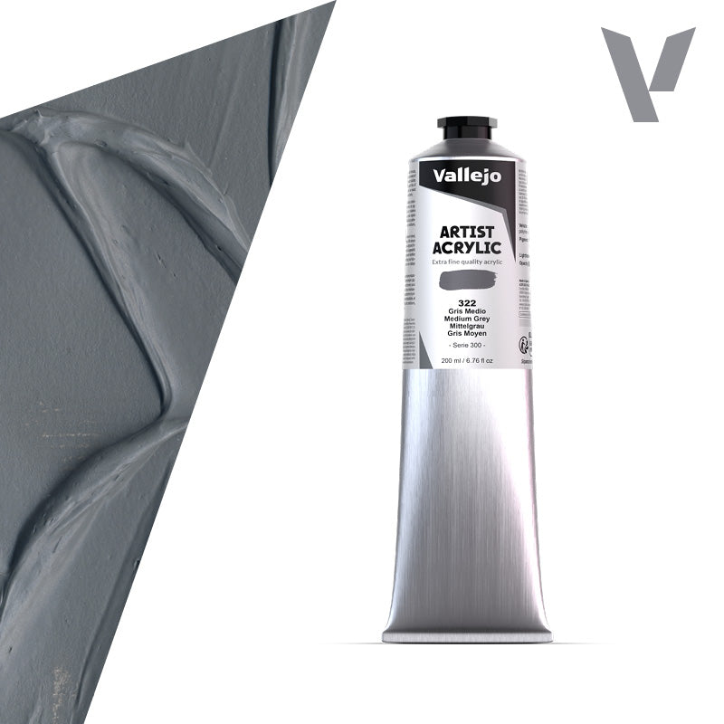 vallejo-peinture-acrylique-gris-moyen-200-ml-beaux-arts image 1
