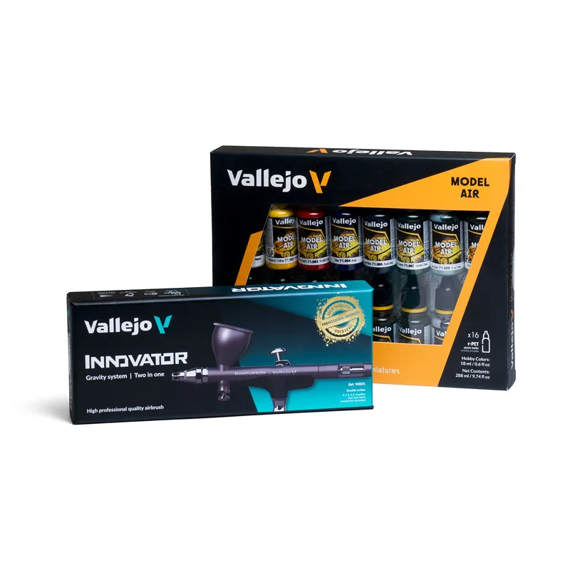 vallejo-airbrush-innovator-set-pack-16-model-air-18-ml-a-rographe image 1