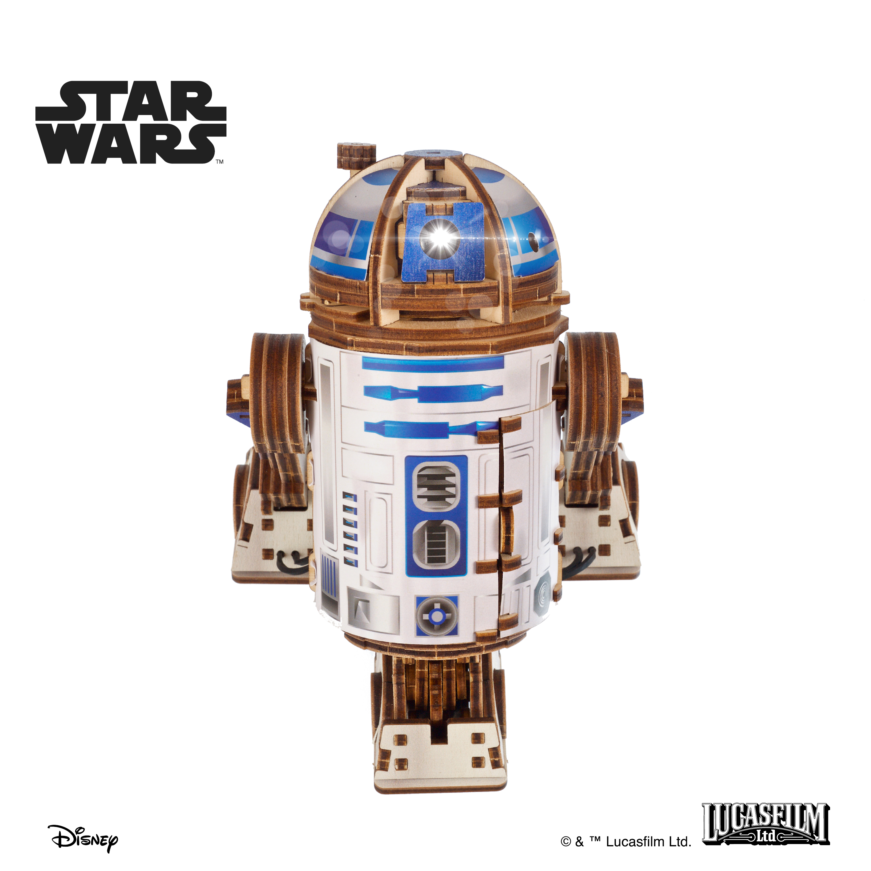 ugears-r2-d2-star-wars-maquette-bois-3d-color-e-avec-led image 5