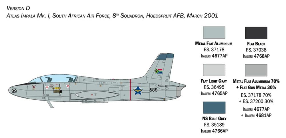 italeri-2814-aermacchi-mb-326-1-48-maquette-avion-plastique image 7