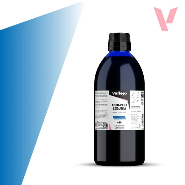 vallejo-aquarelle-liquide-bleu-outremer-500-ml-beaux-arts image 1