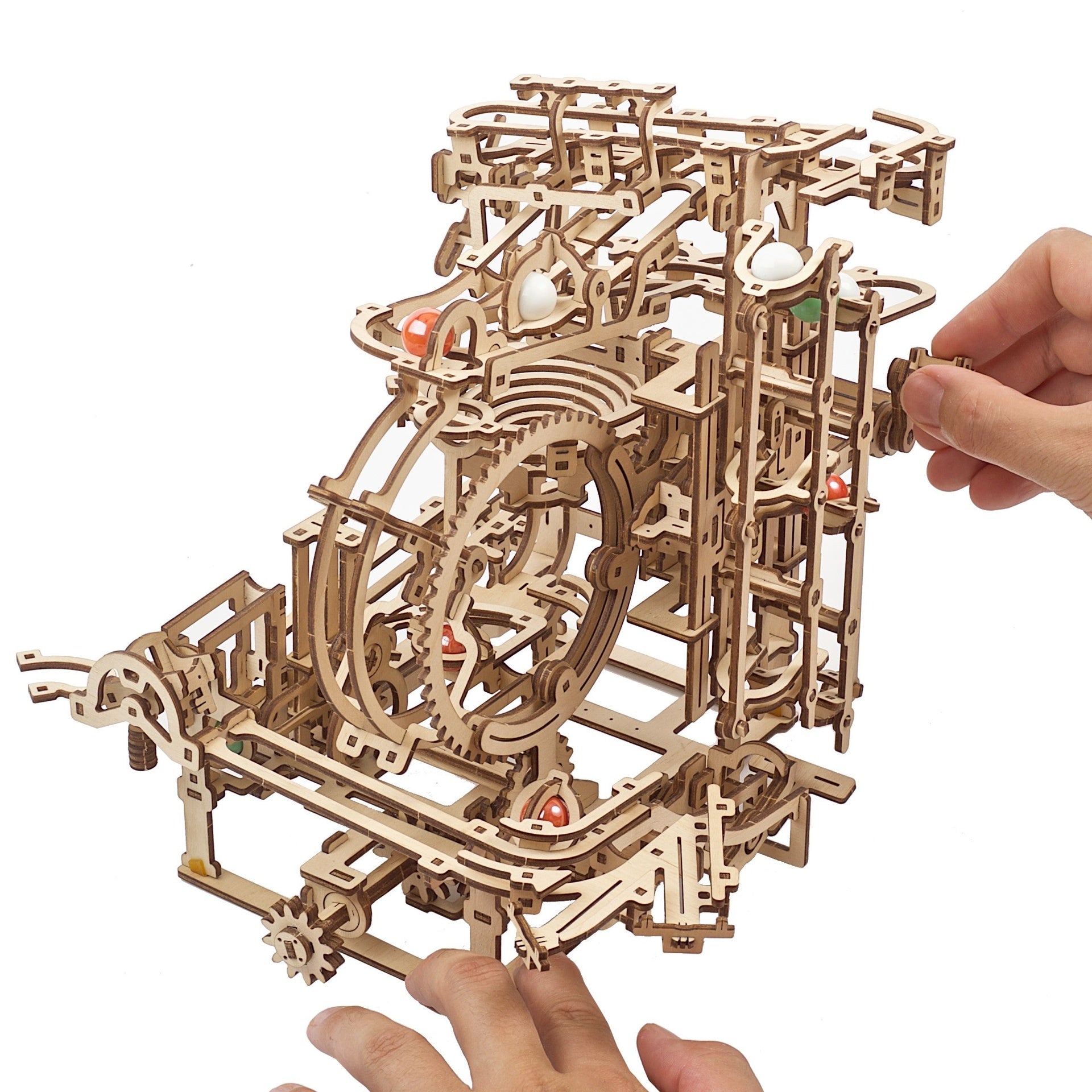 ugears-marble-run-stepped-hoist-circuit-de-billes-m-canique-en-bois image 4