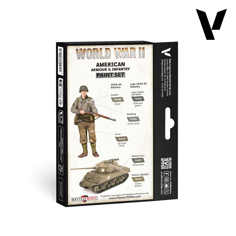 vallejo-model-color-set-6-x-18-ml-uniformes-et-v-hicules-us-wwii image 2