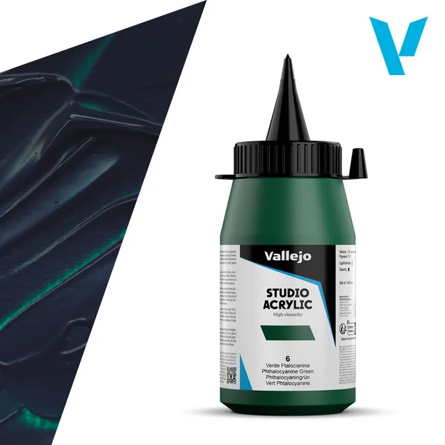 vallejo-peinture-acrylique-vert-phtalo-500-ml-beaux-arts image 1