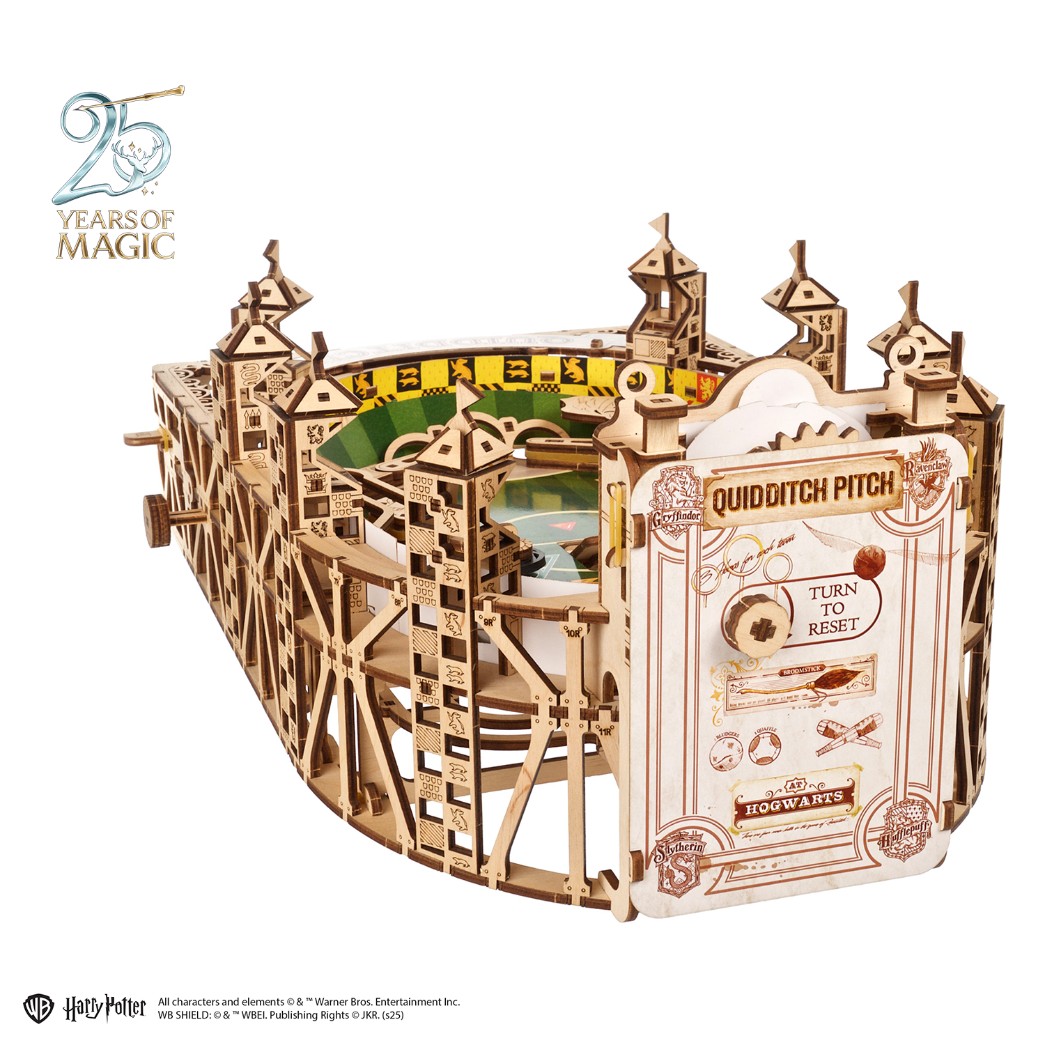 ugears-quidditch-pinball-jeu-de-flipper-m-canique-en-bois-harry-potter image 2