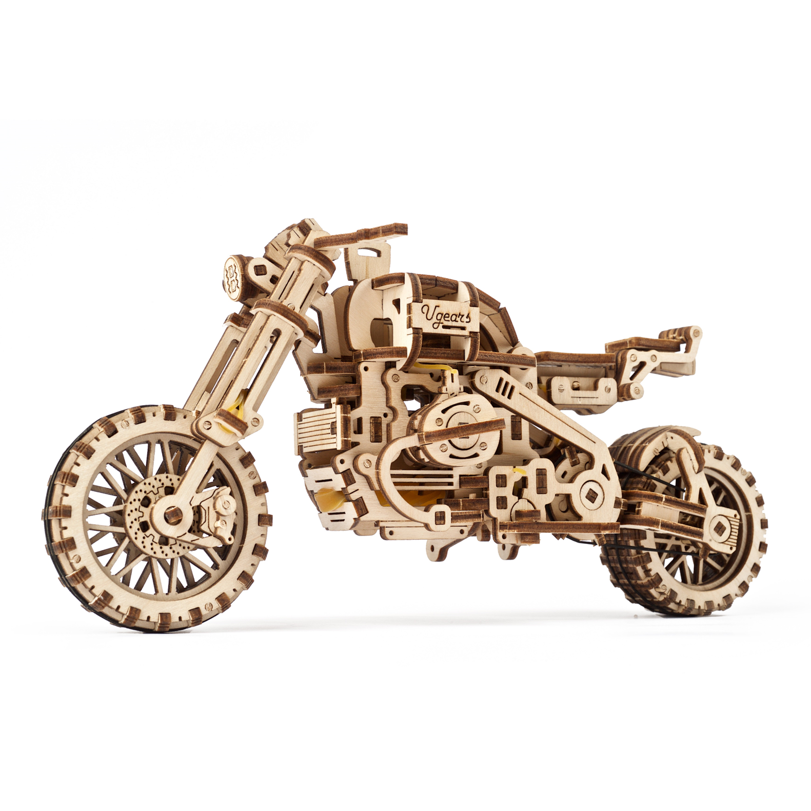 ugears-scrambler-ugr-10-motor-bike-with-sidecar-maquette-moto-bois image 2