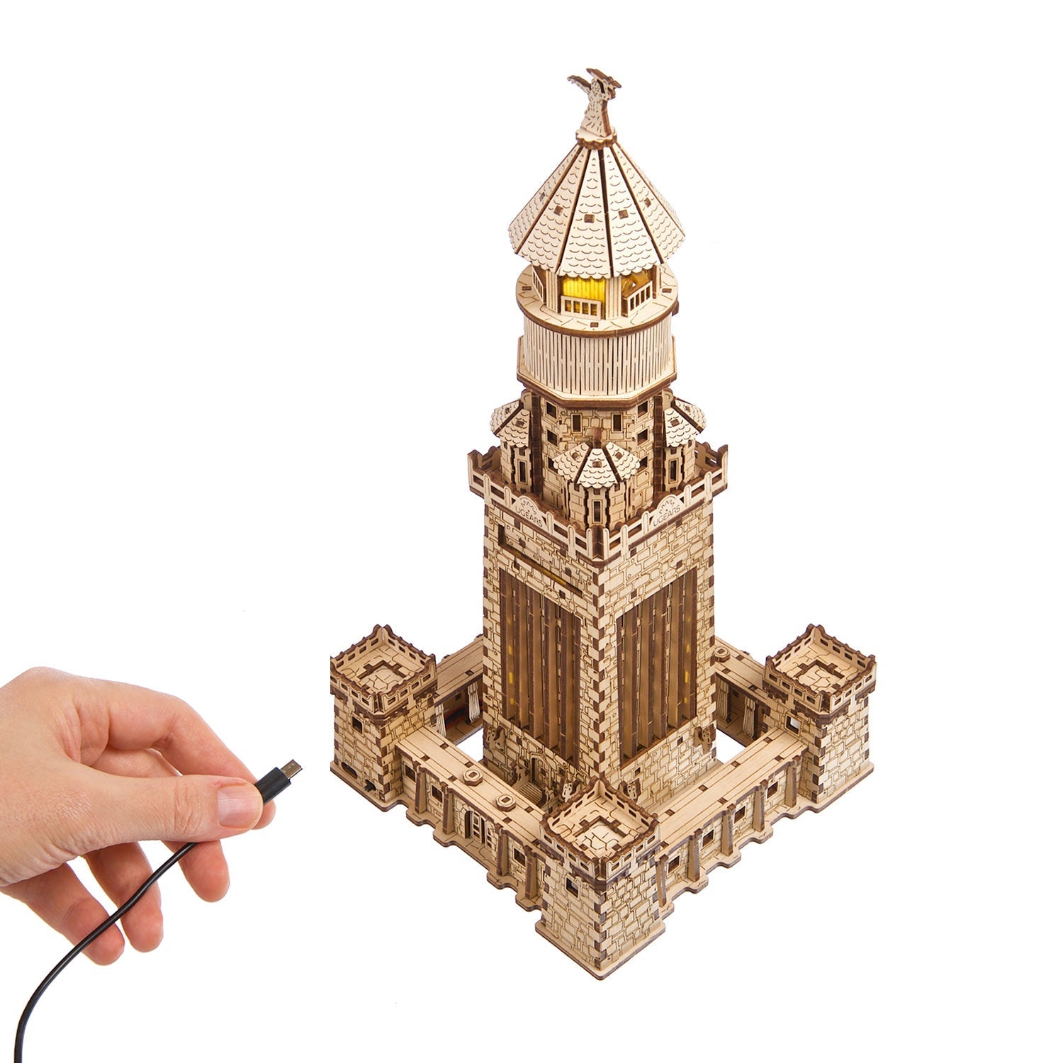 ugears-phare-d-alexandrie-maquette-bois-m-canique image 4