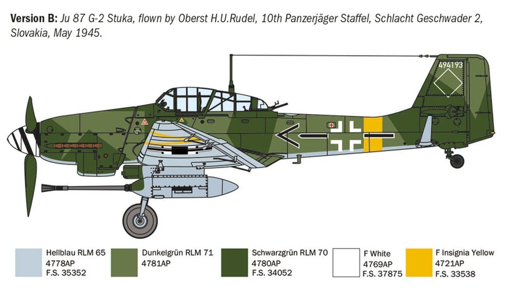 italeri-1466s-ju-87g-2-kanonenvogel-1-72-kit-maquette-avion-plastique image 4