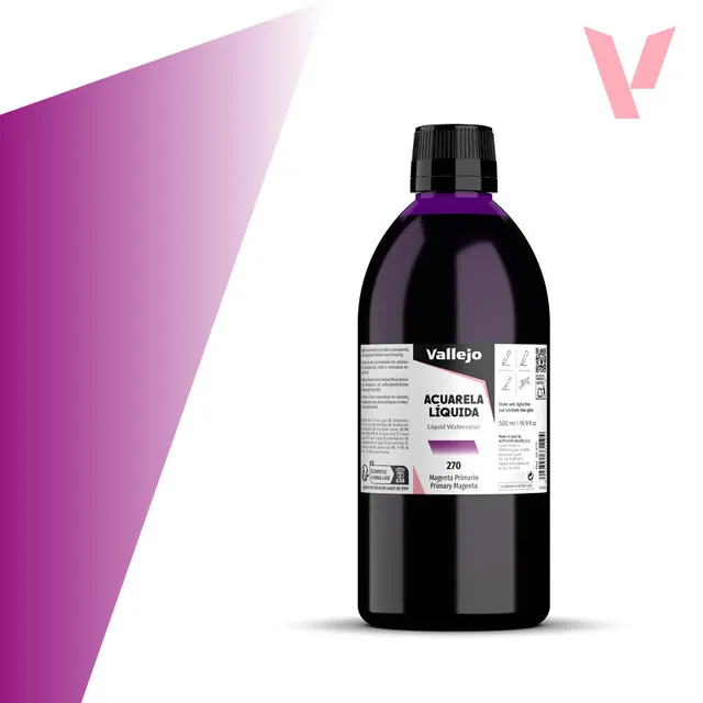 vallejo-aquarelle-liquide-magenta-primaire-500-ml-belle-arti image 1