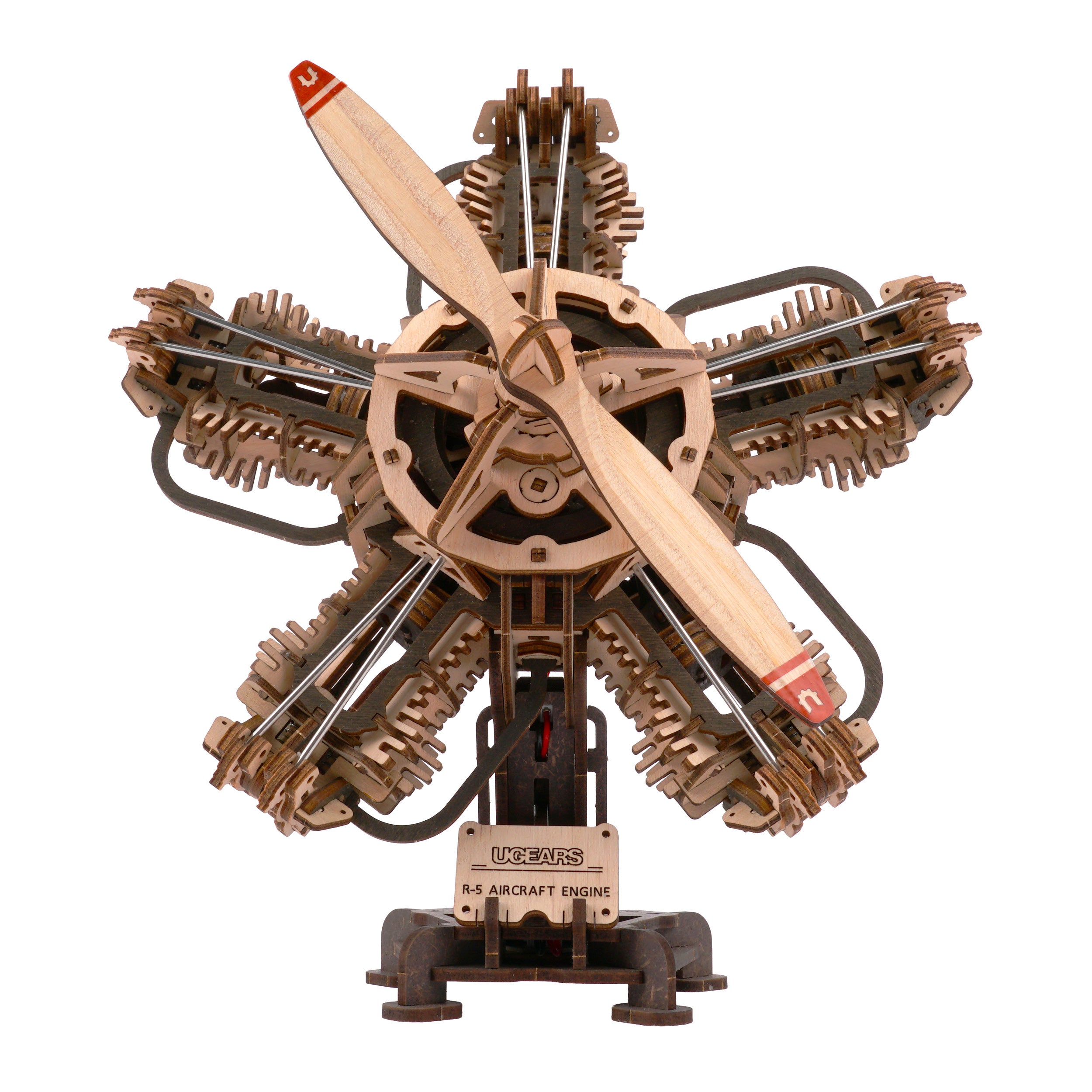 ugears-r-5-aircraft-engine-maquette-bois-moteur-d-avion-radial-5-cylindres image 4