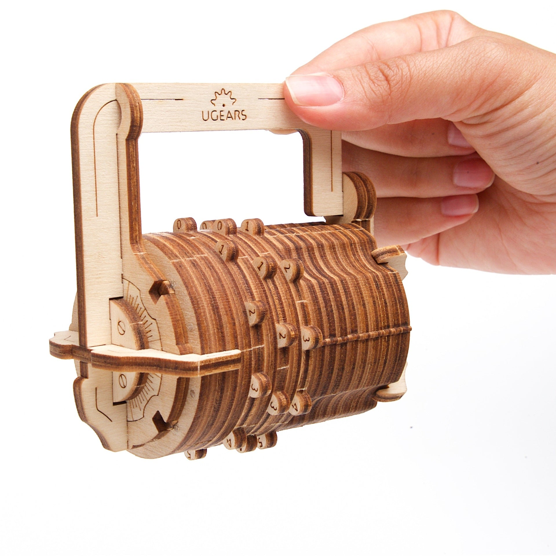 ugears-combination-lock-cryptex-casse-t-te-bois-m-canique-3-chiffres image 4