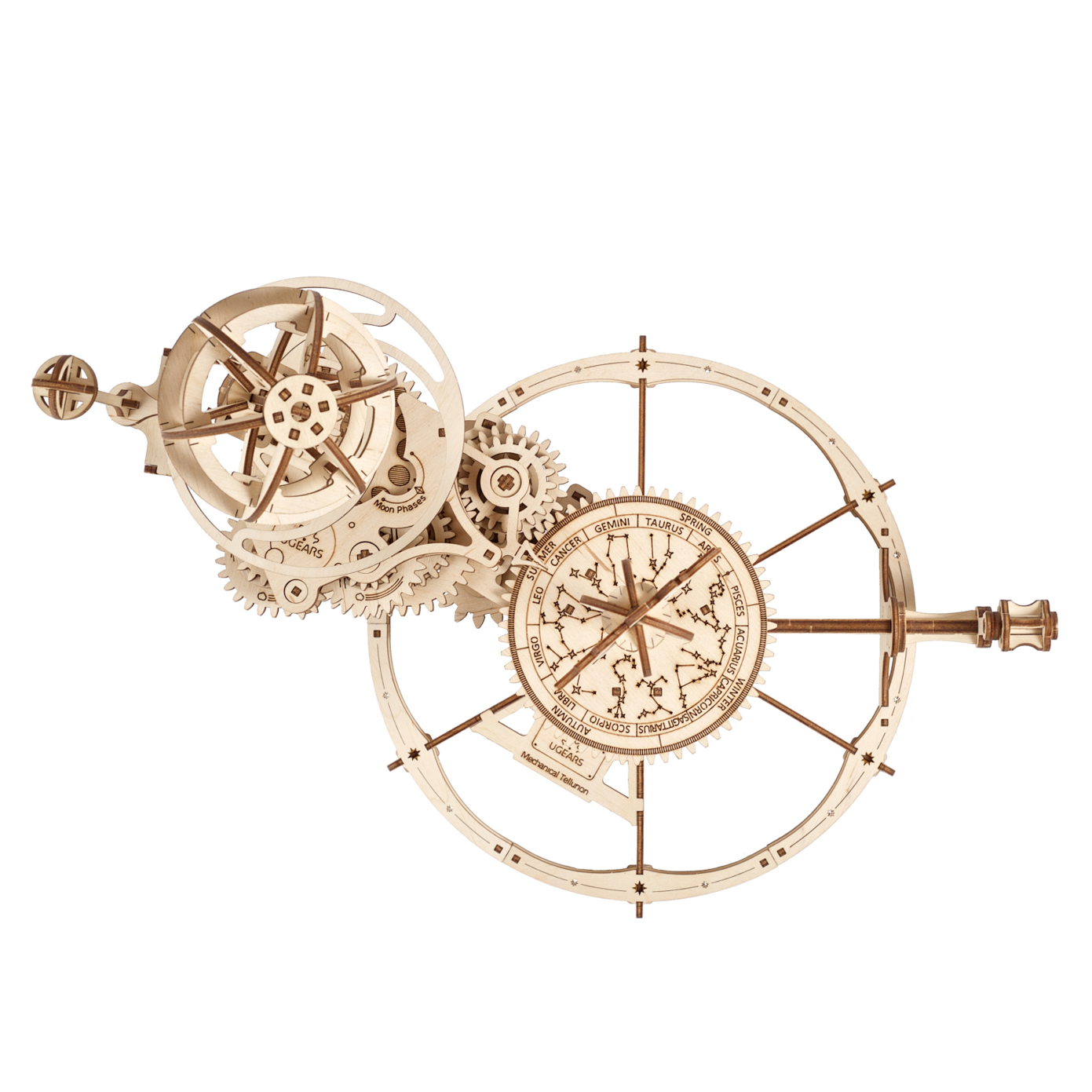 ugears-mechanical-tellurion-maquette-m-canique-en-bois-soleil-terre-lune image 3