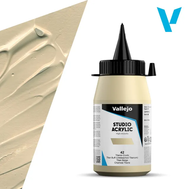 vallejo-acrylique-beaux-arts-titane-brut-500-ml-peinture-acrylique image 1