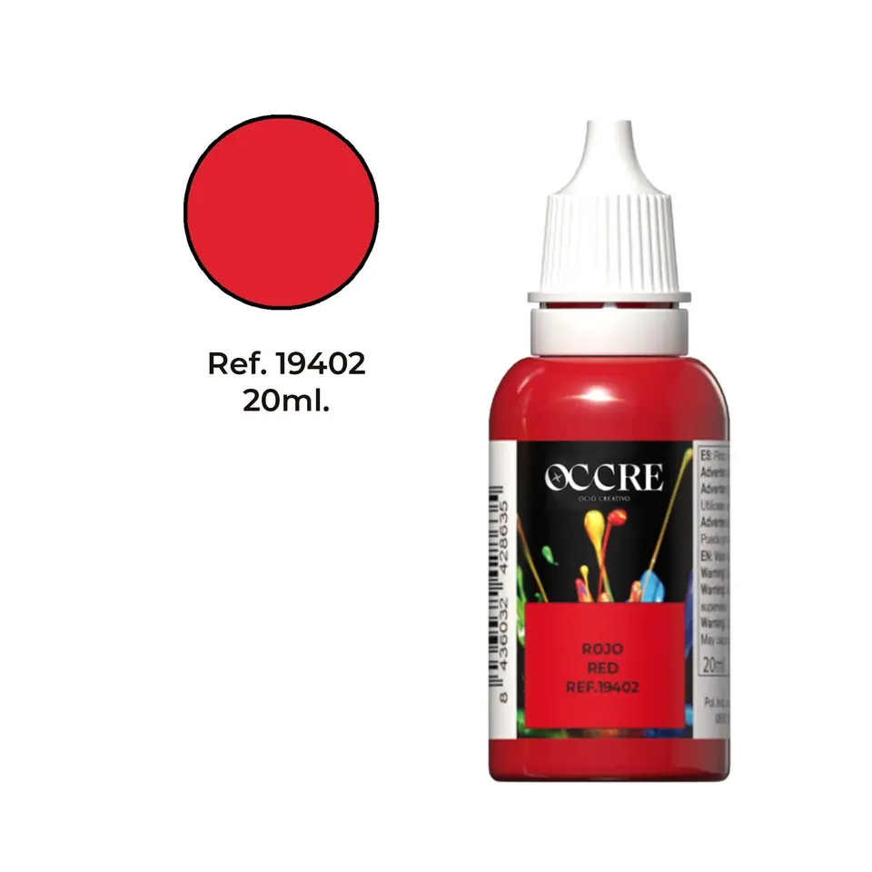 occre-vernice-acrilica-rossa-peinture-acrylique-rouge-20-ml image 1