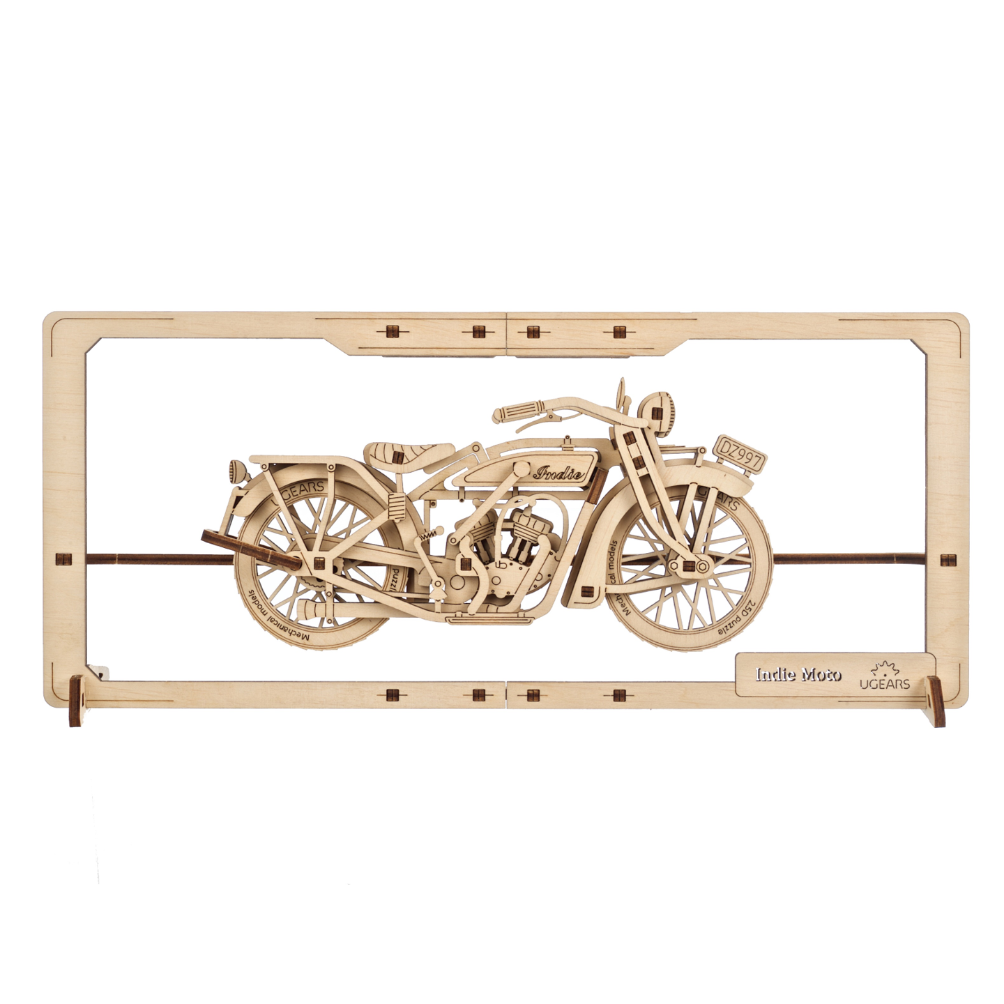 ugears-indie-moto-2-5d-puzzle-tableau-moto-bois-mobile image 1
