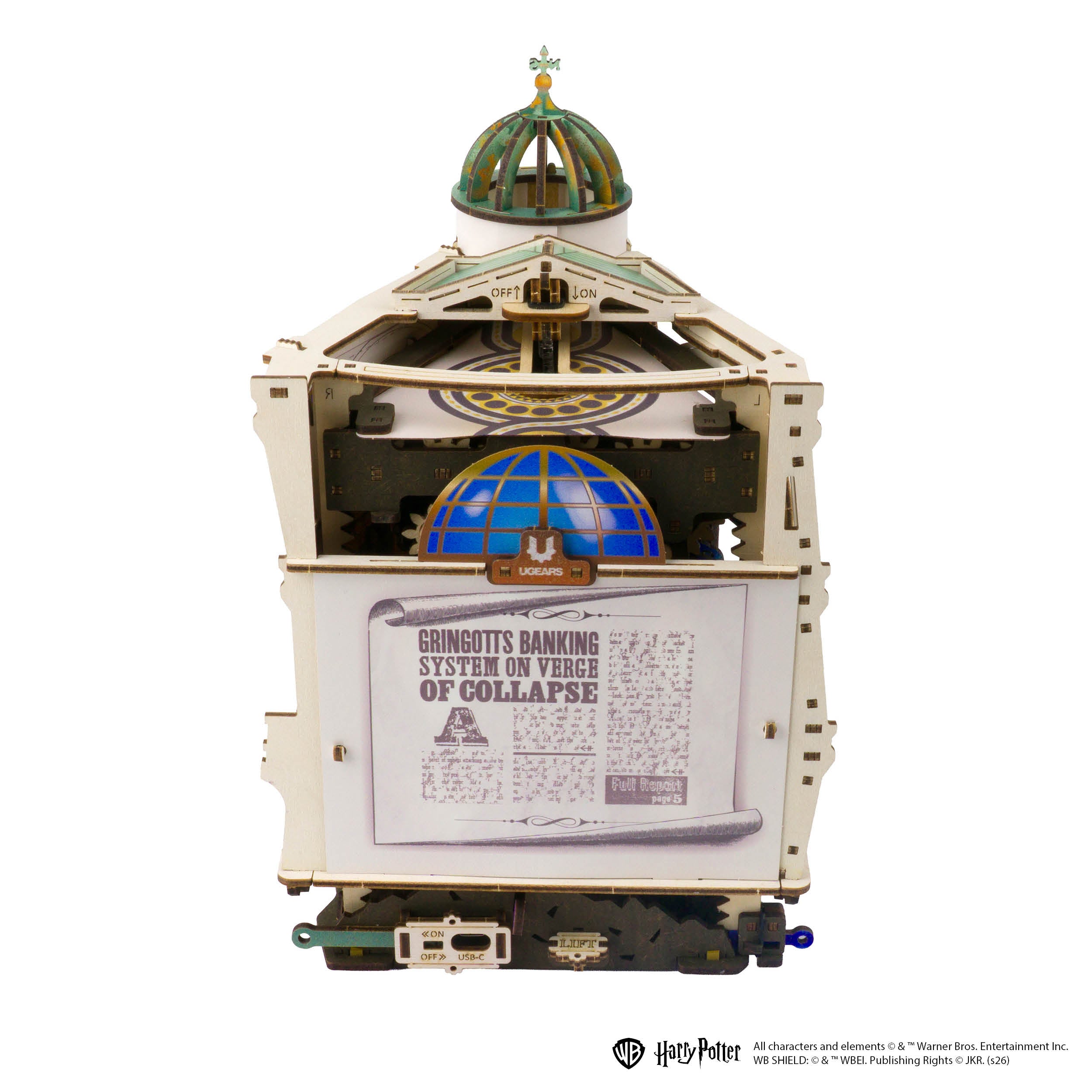 ugears-gringotts-bank-marble-run-harry-potter-circuit-billes-bois-motoris-usb-c image 6