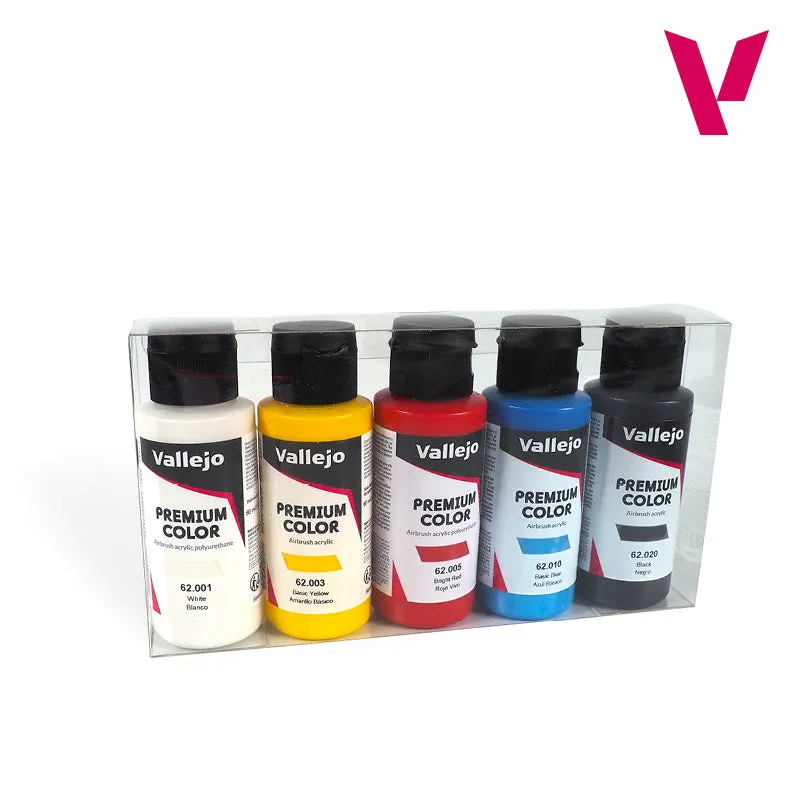 vallejo-premium-color-mat-set-5-x-60-ml-couleurs-primaires-haute-r-sistance image 1