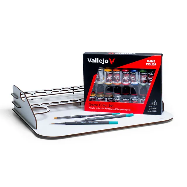 vallejo-pack-station-de-peinture-et-travail-set-intro-16-game-color-pinceaux image 1