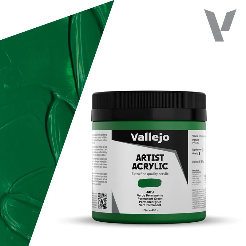 vallejo-acrylique-beaux-arts-vert-permanent-500-ml image 1