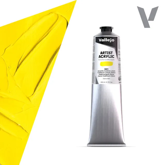 vallejo-beaux-arts-peinture-acrylique-jaune-cadmium-citron-200-ml image 1