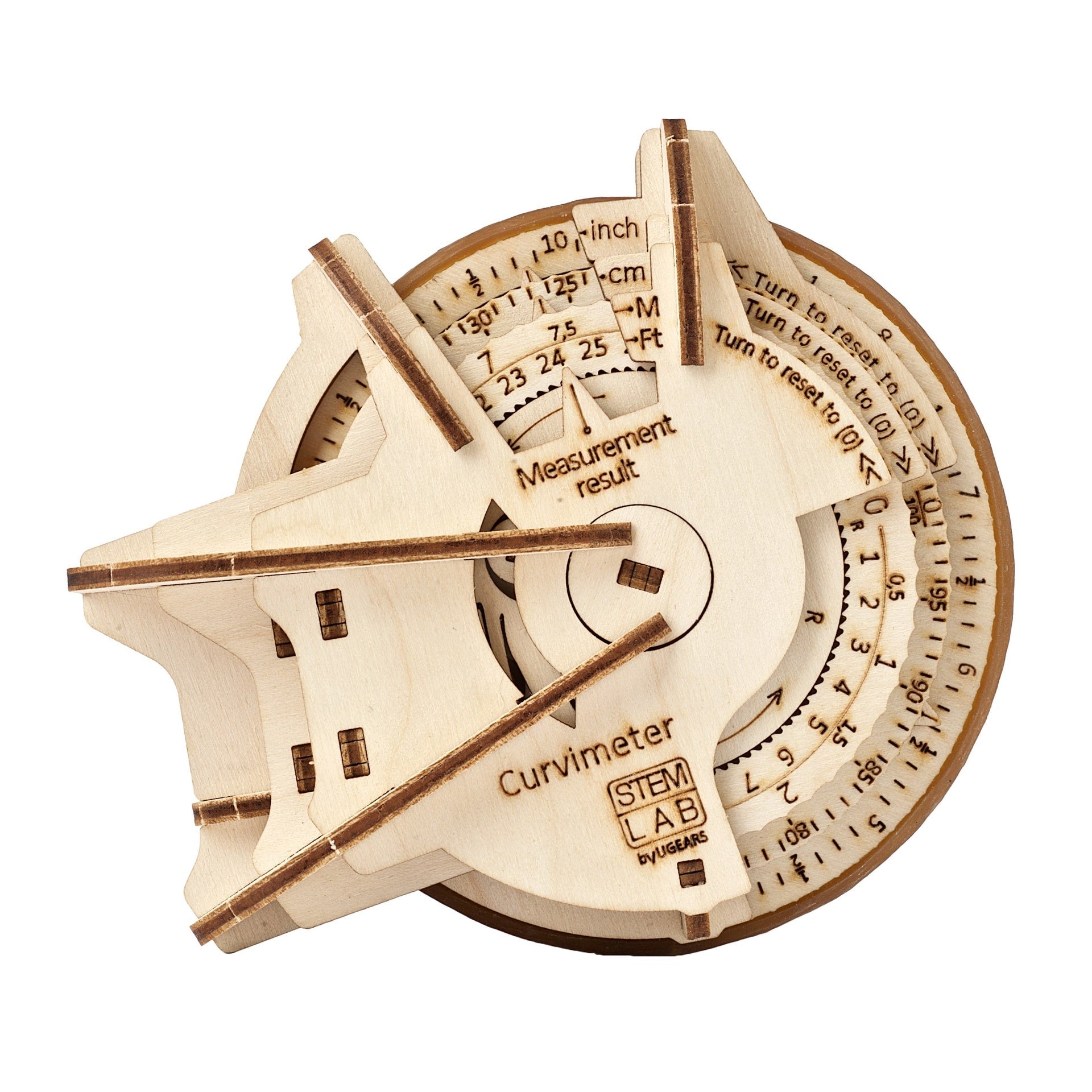 ugears-curvimeter-maquette-bois-ducative-instrument-de-mesure-stem image 2