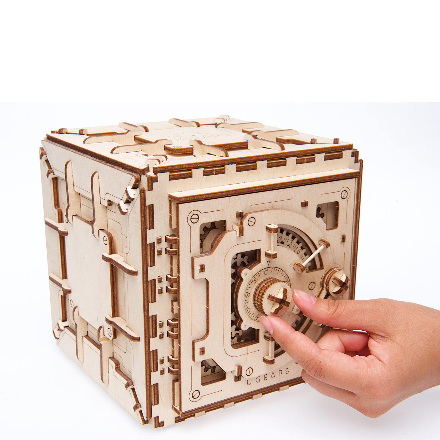 ugears-safe-coffre-fort-maquette-m-canique-en-bois-combinaison image 4