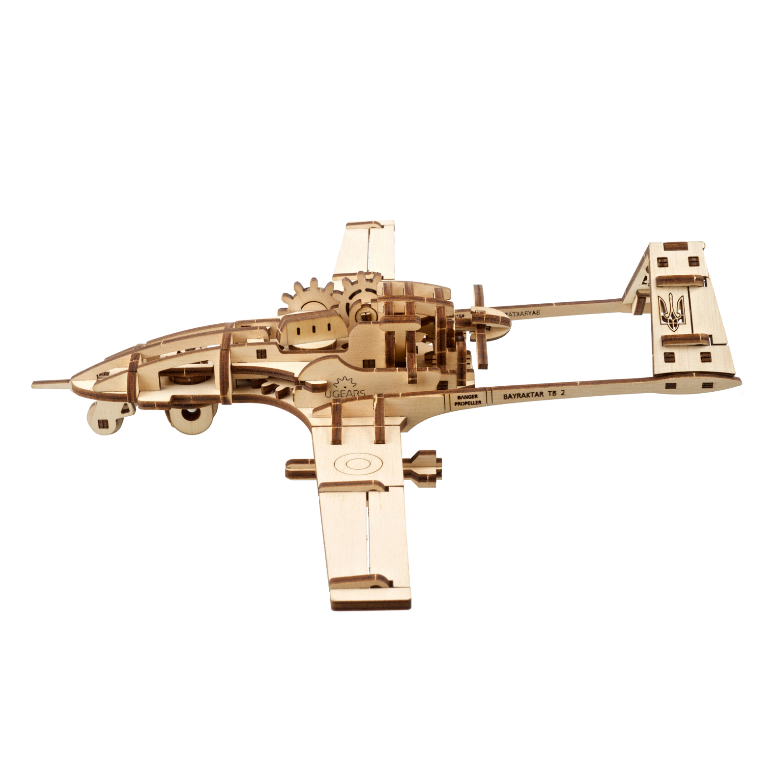 ugears-bayraktar-tb2-drone-de-combat-maquette-bois image 2