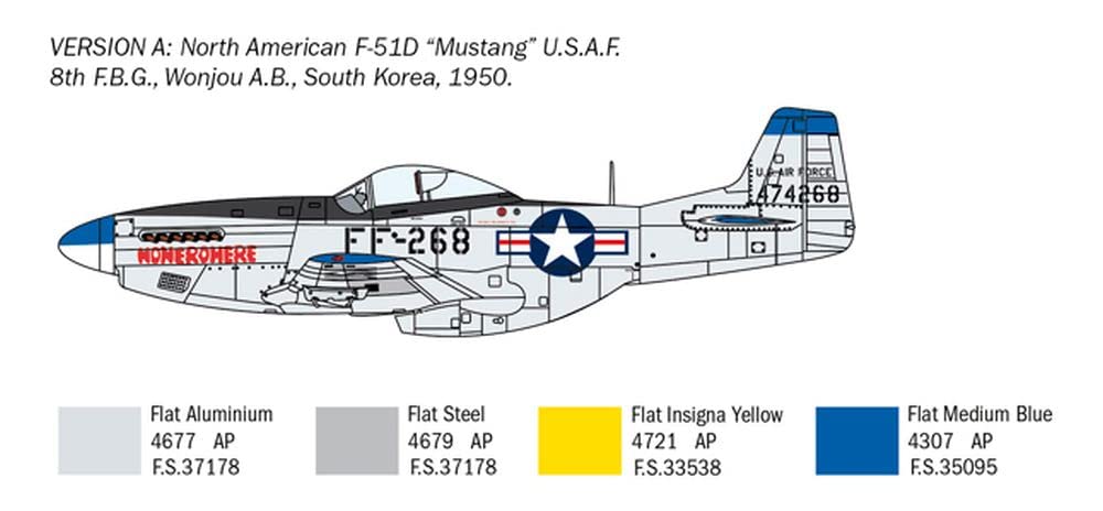 italeri-1452s-f-51d-korean-war-1-72-maquette-avion-monter image 4