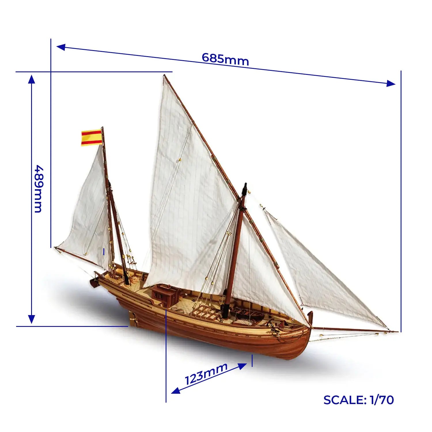 occre-san-juan-maquette-go-lette-marchande-bois-kit-navigation-antilles image 6