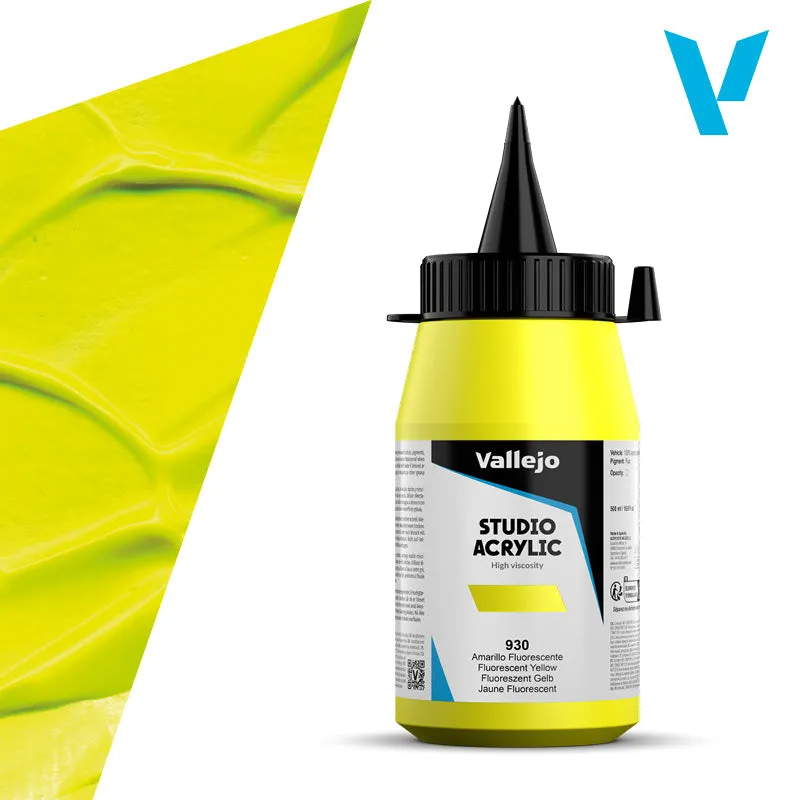vallejo-belle-arti-peinture-acrylique-jaune-fluo-500-ml image 1