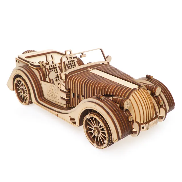 ugears-roadster-vm-01-voiture-sport-m-canique-en-bois-v8 image 1