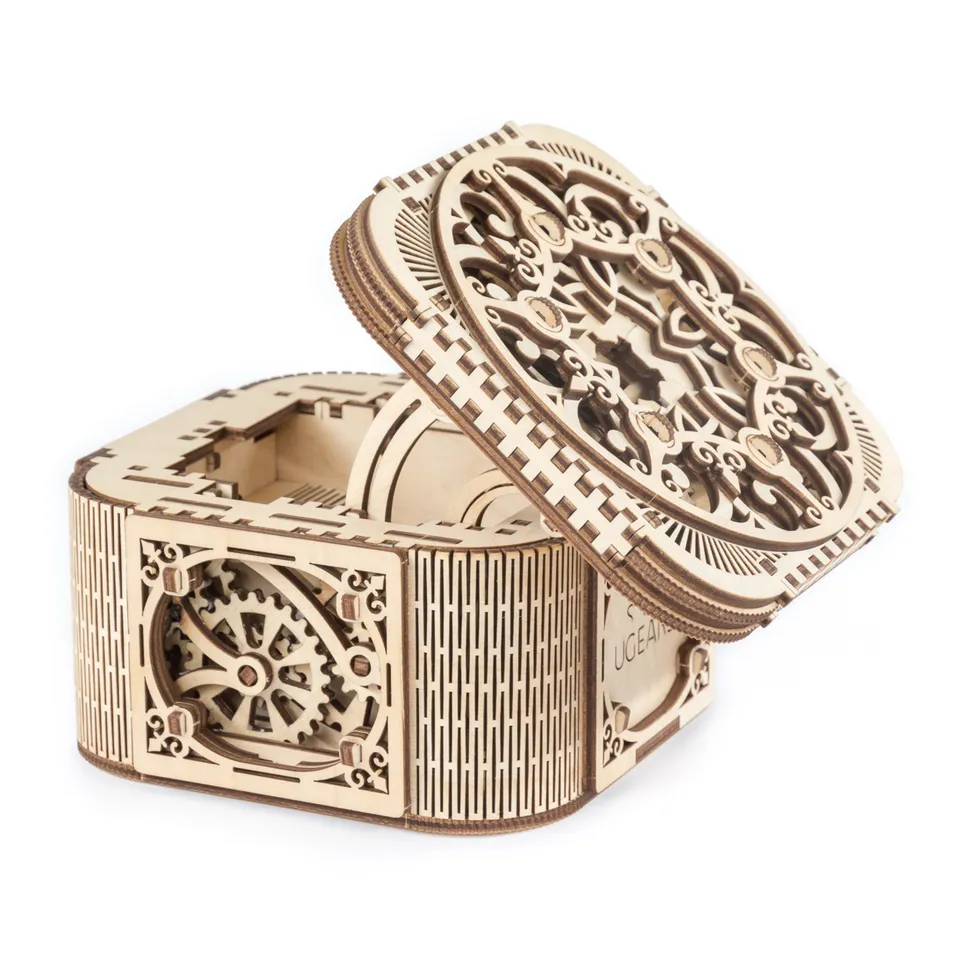 ugears-treasure-box-bo-te-tr-sors-m-canique-en-bois-construire image 1