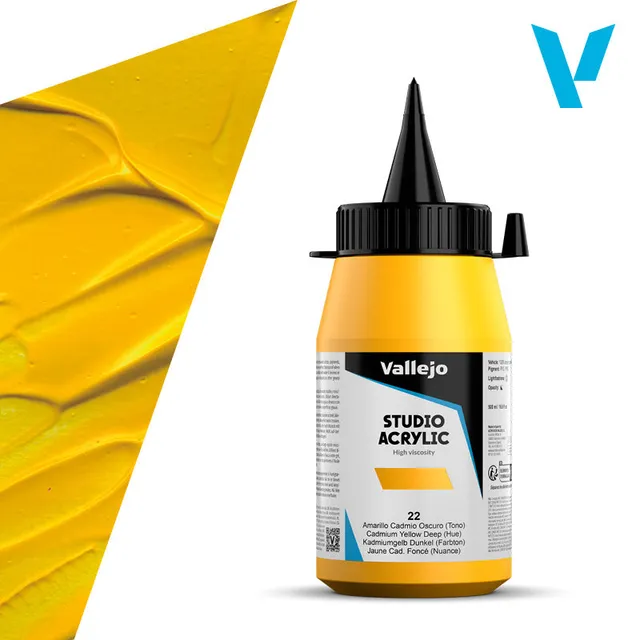 vallejo-acrylique-beaux-arts-jaune-cadmium-fonc-imit-500-ml image 1