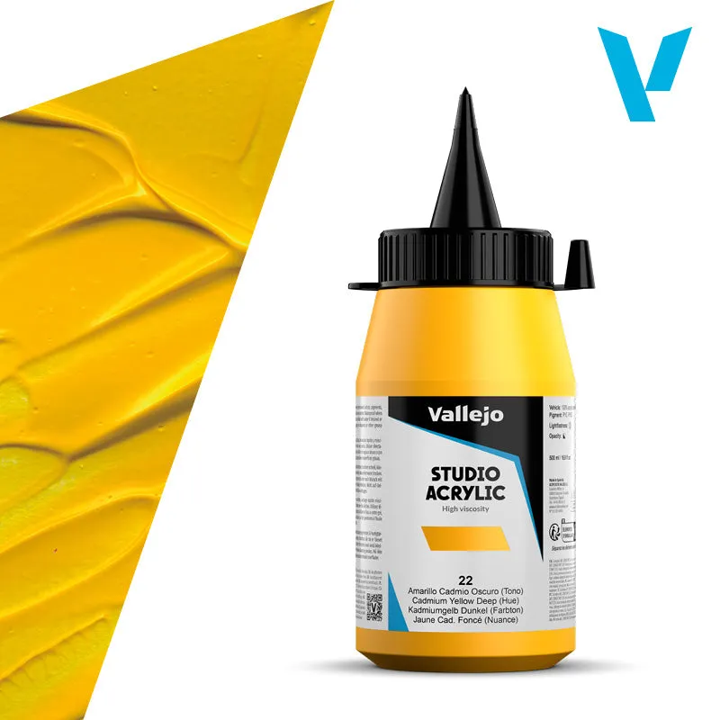 vallejo-acrylique-beaux-arts-jaune-cadmium-fonc-imit-500-ml image 1