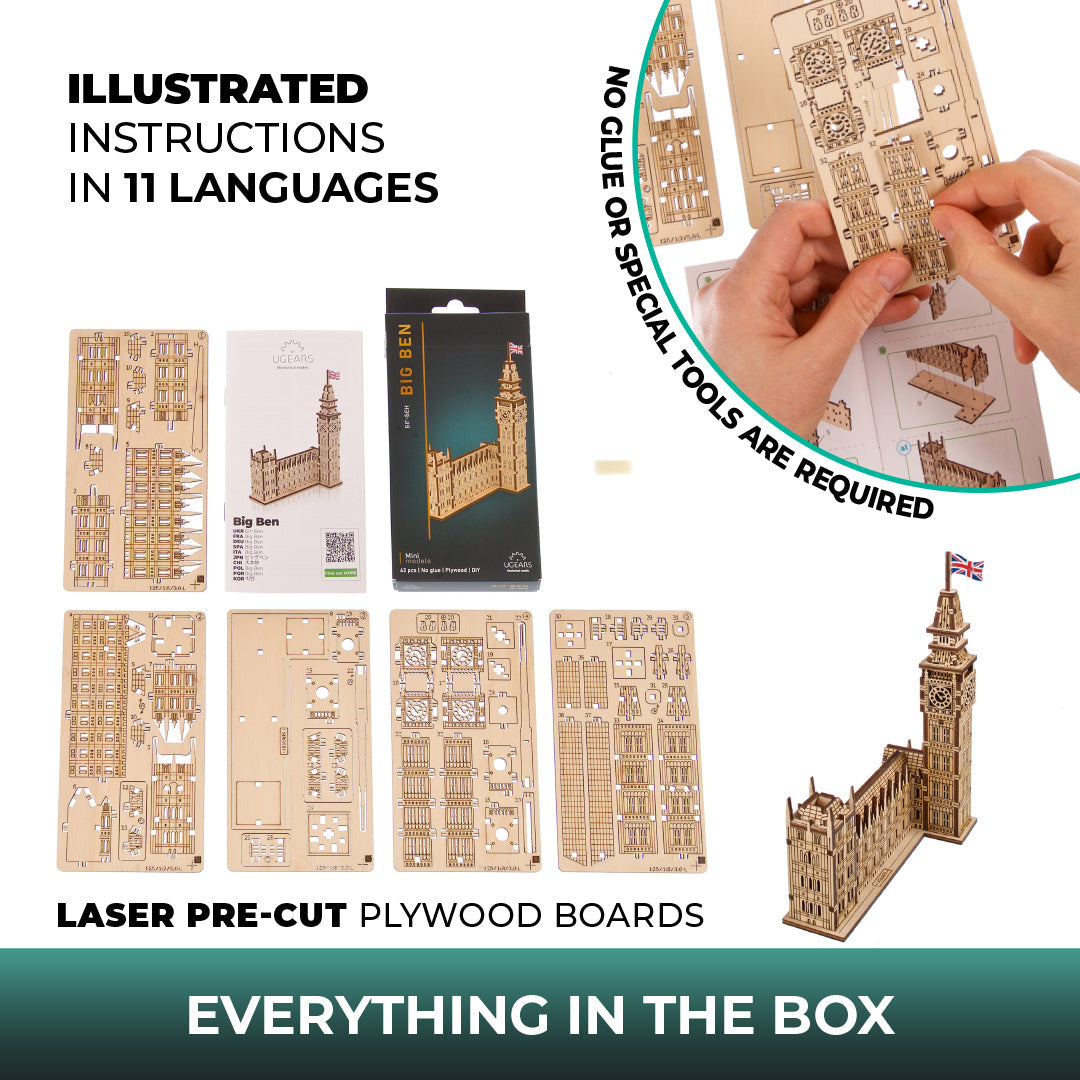 ugears-big-ben-maquette-bois-tour-horloge-londres-easy-gears image 6