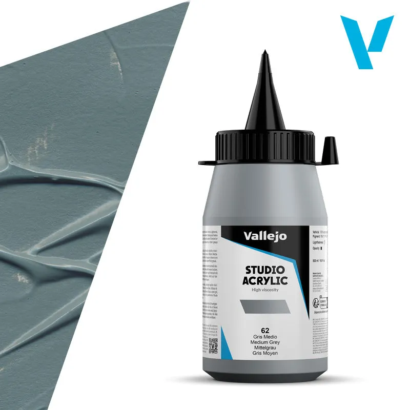 vallejo-peinture-acrylique-gris-moyen-500-ml-beaux-arts image 1