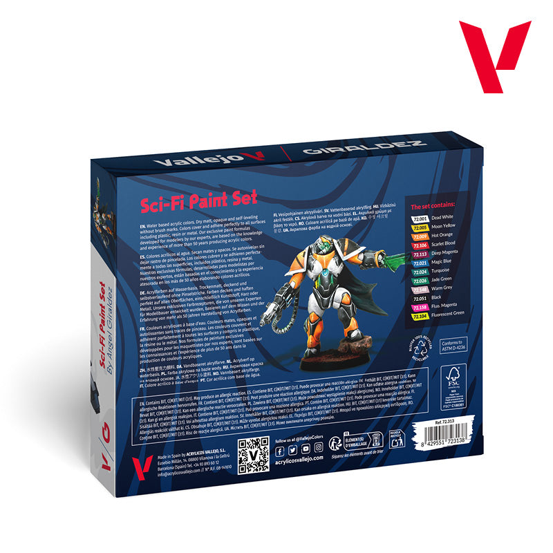 vallejo-game-color-set-sci-fi-ngel-gir-ldez-coffret-peinture-12-couleurs-figurin image 2