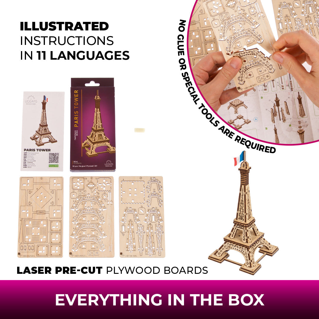 ugears-paris-tower-maquette-bois-3d-tour-eiffel-assembler image 6