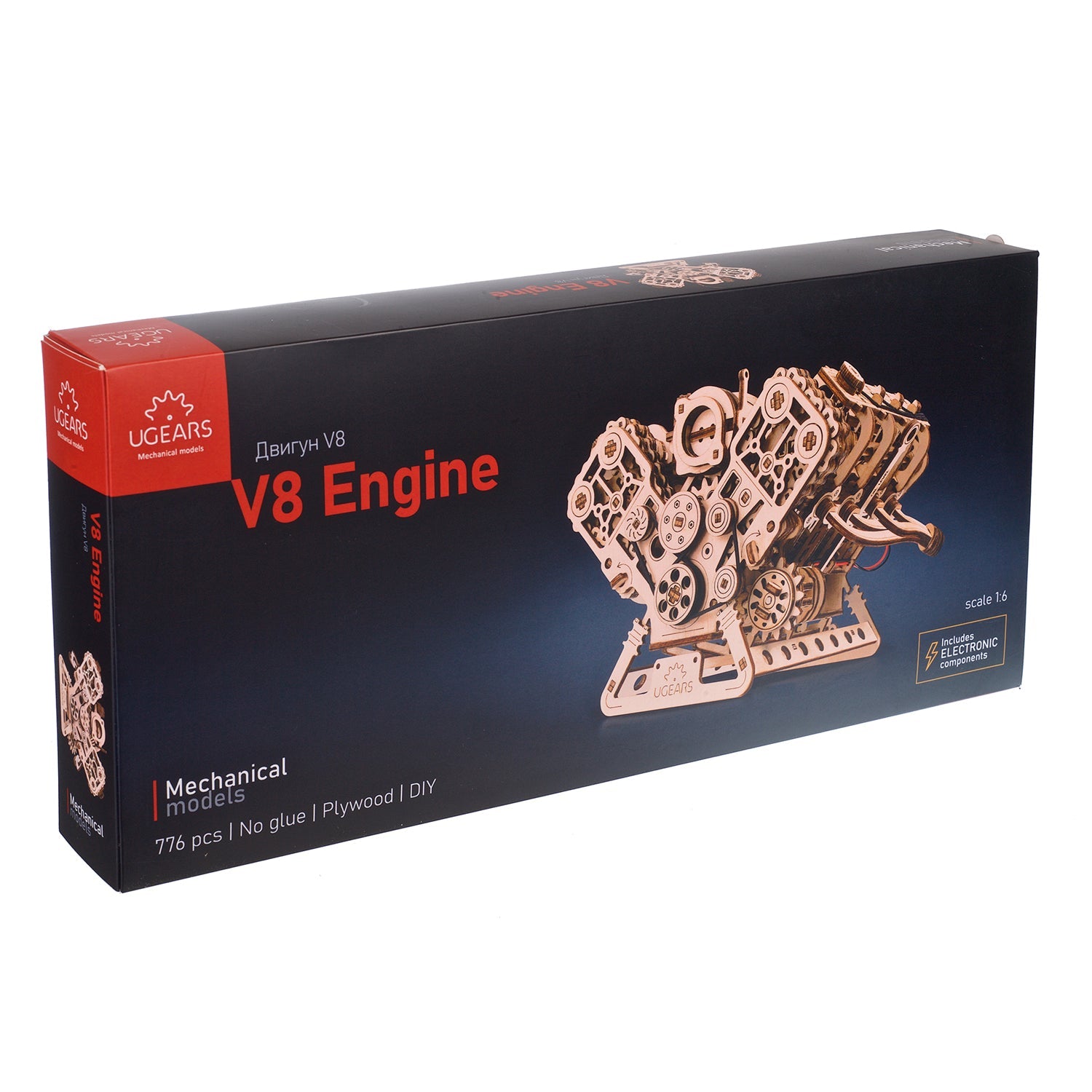 ugears-v8-engine-maquette-m-canique-en-bois-assembler image 5