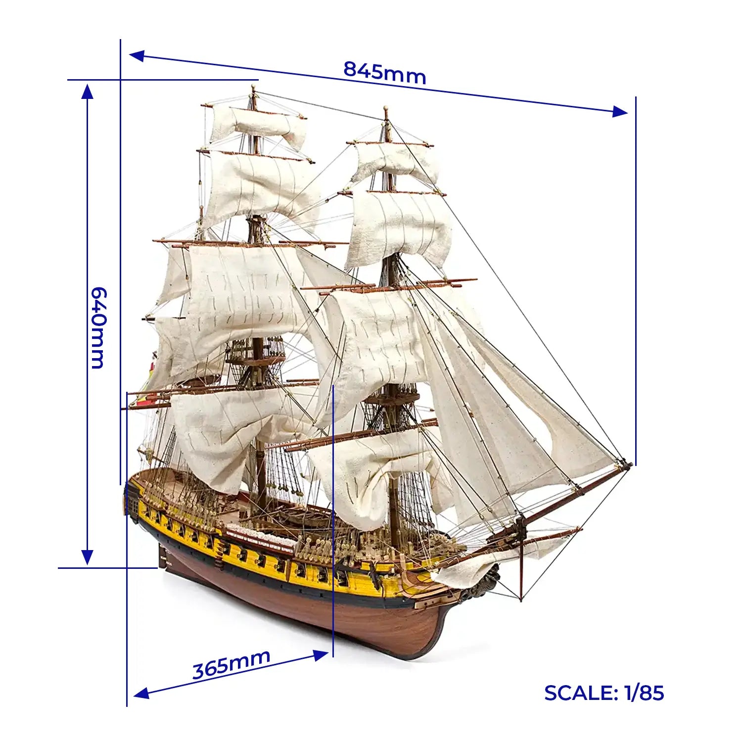 occre-n-s-mercedes-kit-maquette-bateau-fr-gate-34-canons image 3
