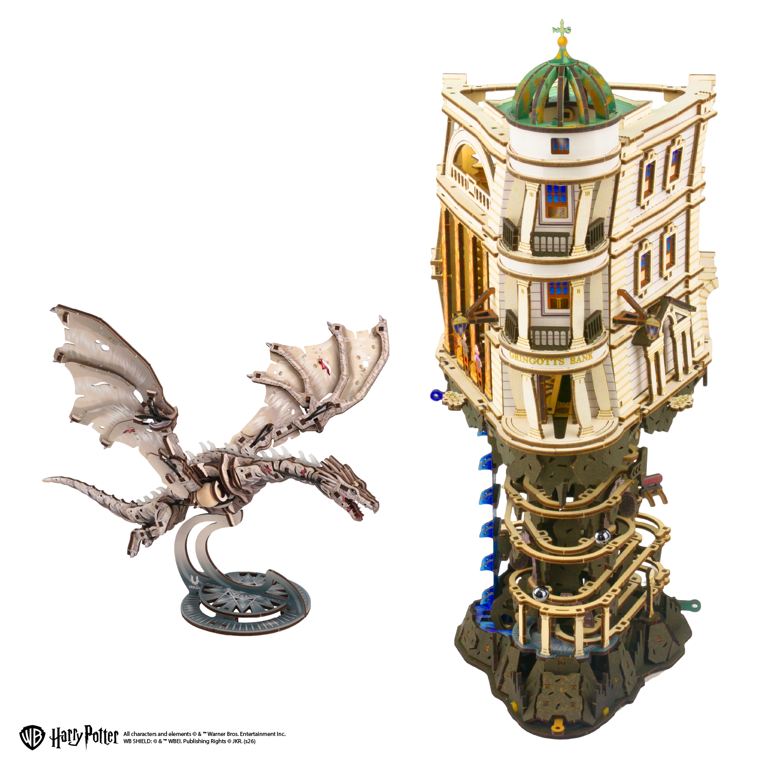 ugears-gringotts-bank-marble-run-bundle-circuit-billes-motoris-dragon-ironbelly image 3